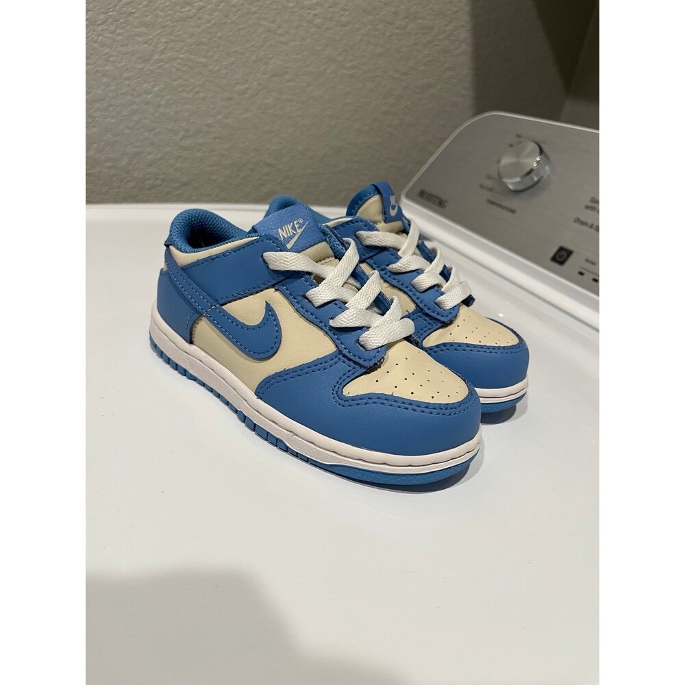 Nike Dunk Low PS University Blue White Kids Size 10C BQ9107-400 Sneakers Shoes